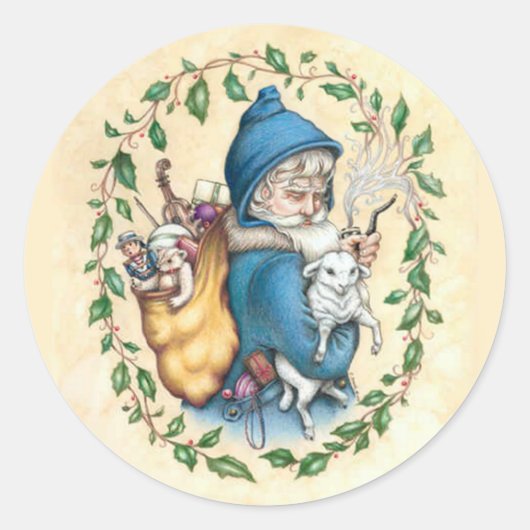 Kerstmis Ronde Sticker (Voorkant)