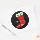 Kerstmis  ronde sticker (Envelop)