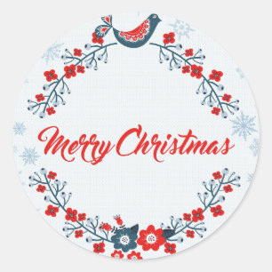 Kerstmis Ronde Sticker