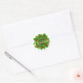 Kerstmis Ronde Sticker (Envelop)