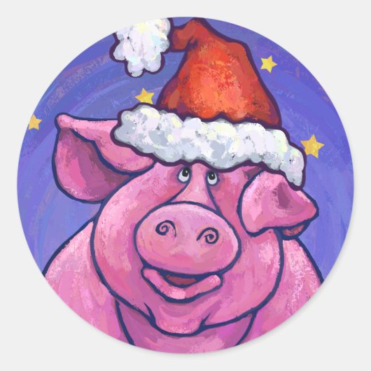 Kerstmis Ronde Sticker (Voorkant)