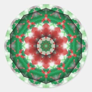 Kerstmis Ronde Sticker