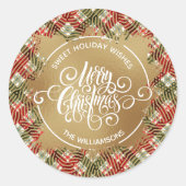 kerstmis ronde sticker (Voorkant)