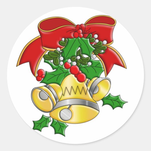 Kerstmis Ronde Sticker (Voorkant)