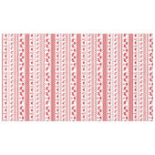 Kerstmis: Rood en Wit rendier Snowflake Tafelkleed (Voorkant (Horizontaal))