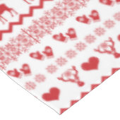 Kerstmis: Rood en Wit rendier Snowflake Tafelkleed (Gekanteld)
