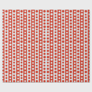 Kerstmis Rood en Wit Stippen Cadeaupapier