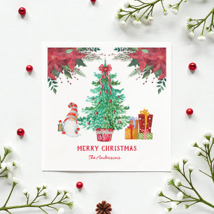 Kerstmis rood groen feestelijk servet