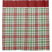 Kerstmis: rood groen van wit douchegordijn (Voorkant)