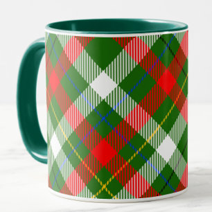 Kerstmis Rood Groen Wit Flanel Geruite Ontwerp Mok