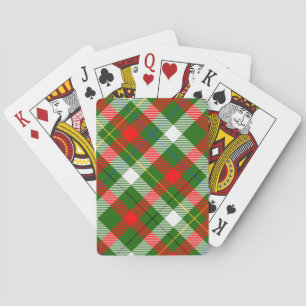 Kerstmis Rood Groen Wit Flanel Geruite Ontwerp Pokerkaarten