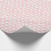 Kerstmis, rood, kerstvakantieontwerp cadeaupapier (Hoek)