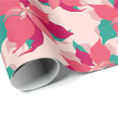 Kerstmis, rood, roze en groen cadeaupapier (Rol Hoek)