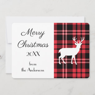 Kerstmis Rood Tartan Schotse Ruitpatroon Witte Her