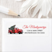 Kerstmis  Rood Vrachtretouradres Etiket (Insitu)