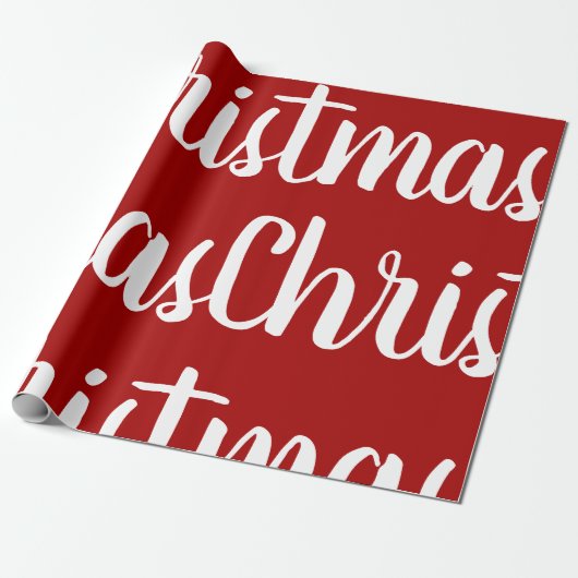 Kerstmis Rood Wit Cadeaupapier (Uitgerold)