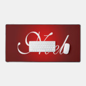 Kerstmis: rood, wit, Fancy feestontwerp Bureaumat (Keyboard & Muis)