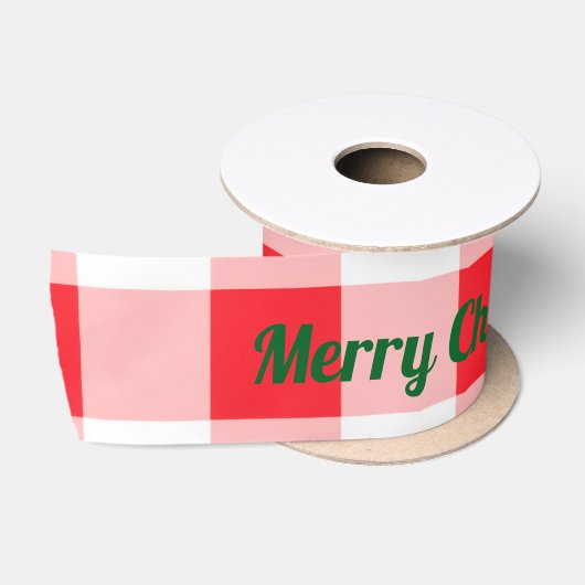 Kerstmis Rood Wit Geruit NAAM Lint (Spoel)