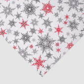 Kerstmis, rood, wit, sneeuwvlokken, winter, nieuw tissuepapier (Detail)