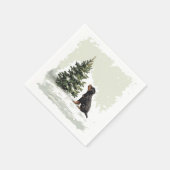 Kerstmis Rottweiler Hond Kerstboom Servet (Hoek)