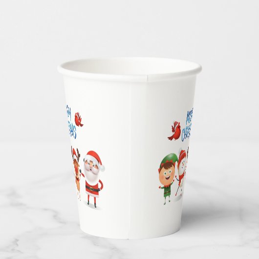 Kerstmis Rudolf The Reindeer en Vrienden Papieren Bekers (Rechts)