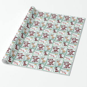 Kerstmis Rudolph Rendier Namen Cadeaupapier