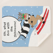 Kerstmis Rudolph Says Sherpa Deken (Voorkant (horizontaal))