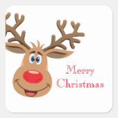 Kerstmis Rudolph Stickers (Voorkant)