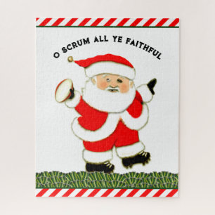 Kerstmis rugby cadeau legpuzzel