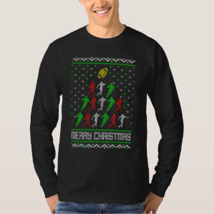 Kerstmis Rugby Kerstboom T-shirt