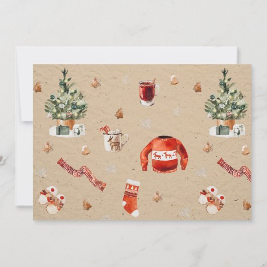 Kerstmis Rustic 10 Multi Photo - Beige (Achterkant)