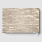 Kerstmis Rustic Boho Floral Burgundy Gold Burlap Gastenboek (Achterkant)