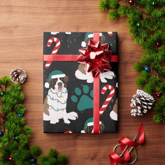 Kerstmis Saint Bernard Cadeaupapier (Feestdagen Geschenken)