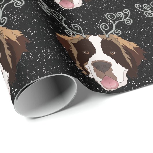 Kerstmis Saint Bernard Cadeaupapier (Rol Hoek)