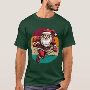 Kerstmis Santa Amerikaans football T-shirt