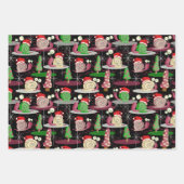 Kerstmis Santa Atomic Snails - MidCentury Modern Inpakpapier Vel (Voorkant 2)