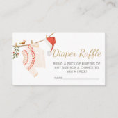 Kerstmis Santa Baby shower Luier Raffle Informatiekaartje (Voorkant)