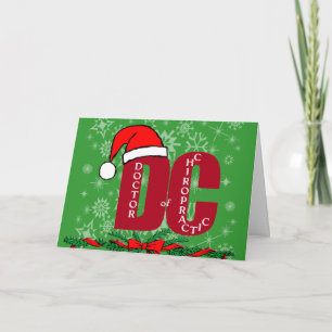 KERSTMIS SANTA DC ARTS CHIROPRACTISCHE GENEESKUNDE FEESTDAGEN KAART