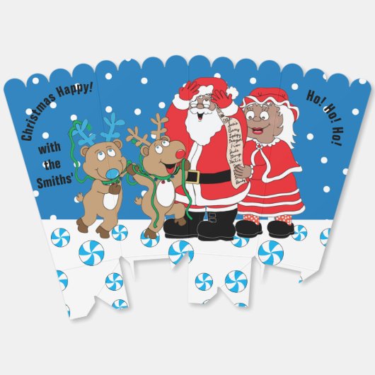 Kerstmis Santa DK Favor Boxes Bedankdoosjes (Ongevouwen)