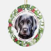 Kerstmis — Santa Dog 2020 Pandemisch Keramisch Ornament (Links)