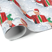kerstmis santa donald trump cadeaupapier (Rol Hoek)