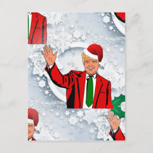 kerstmis santa donald trump feestdagenkaart
