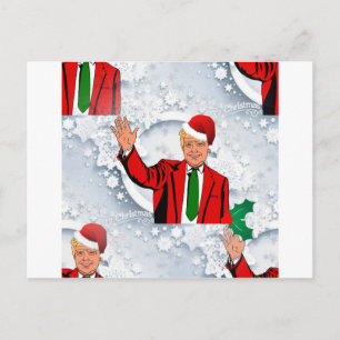 kerstmis santa donald trump feestdagenkaart