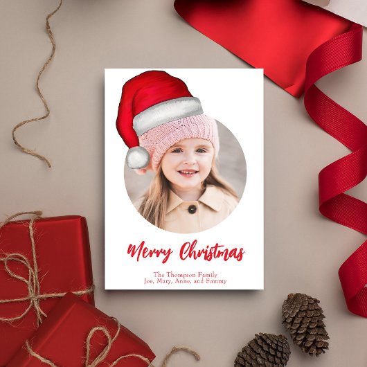 Kerstmis Santa Elf Funny Whimsical 1 Feestdagenkaart