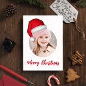 Kerstmis Santa Elf Funny Whimsical 1 Feestdagenkaart