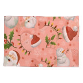 Kerstmis - Santa en Snowman Kussensloop (Achterkant)