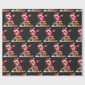 Kerstmis: Santa Fun Winter Feestdagen Cadeaupapier (Vlak)