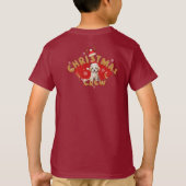 Kerstmis Santa Gingerbread Naam Letter J Boy T-shirt (Achterkant)