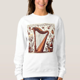 Kerstmis Santa Harp Sweatshirt