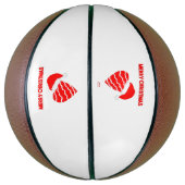 Kerstmis Santa Hart Basketbal (Verticaal)